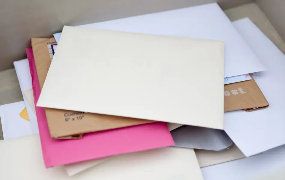 Stacked up greeting cards