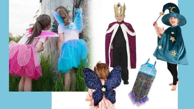 Kollasj av barn utkledd til karneval