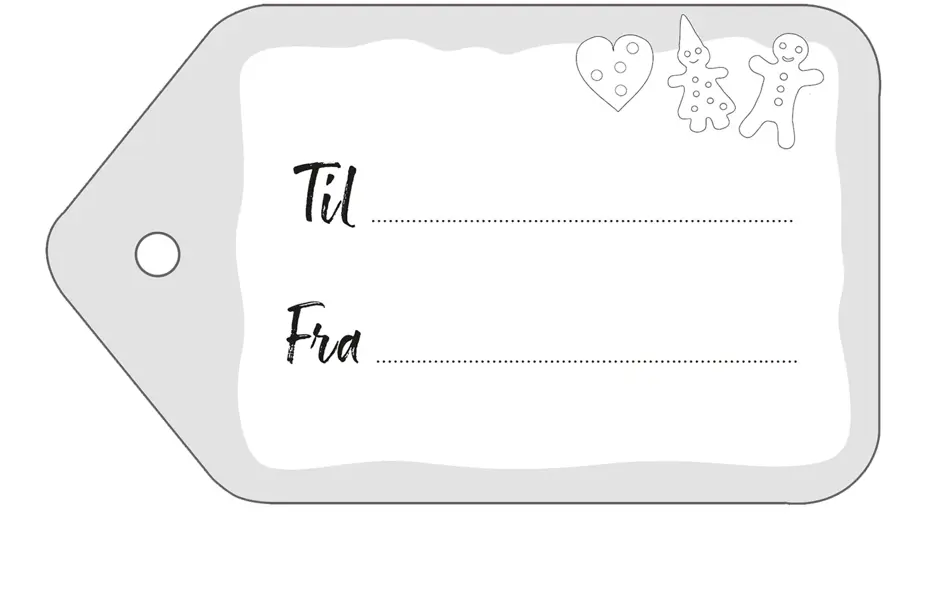 illustrasjon av til-fra-lapper med amfelia og oskar på