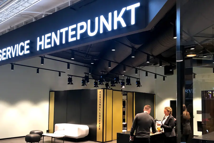 Lokalene til kundeservice, hentepunkt og Personal Shopper