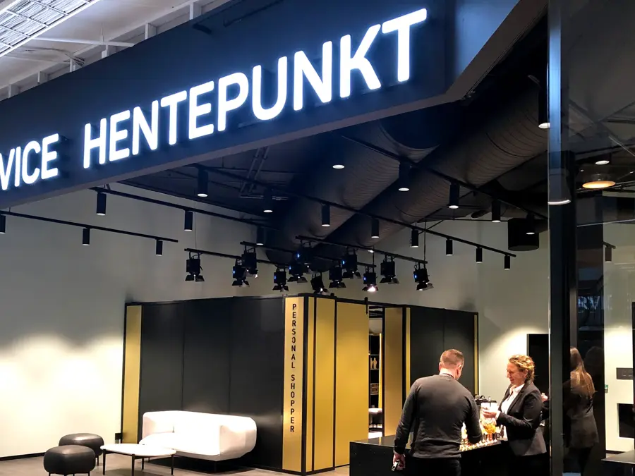 Lokalene til kundeservice, hentepunkt og Personal Shopper