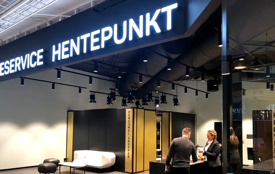 Lokalene til kundeservice, hentepunkt og Personal Shopper