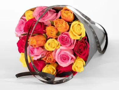 Roser i friske farger