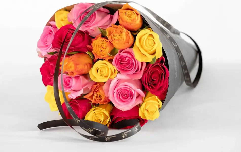 Roser i friske farger