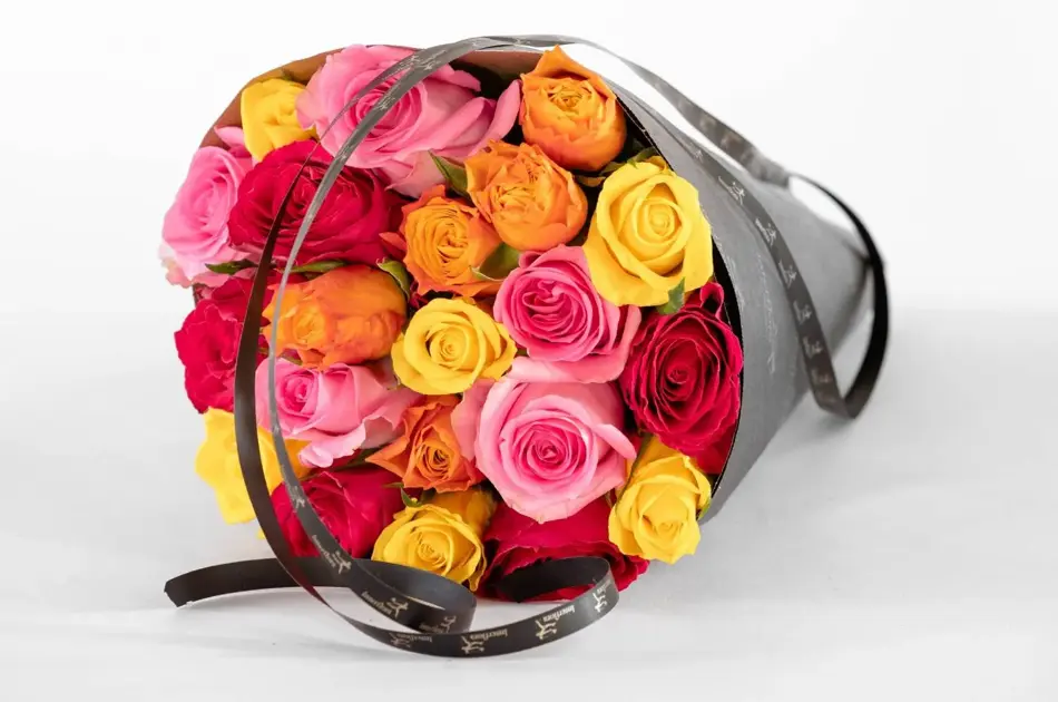 Roser i friske farger