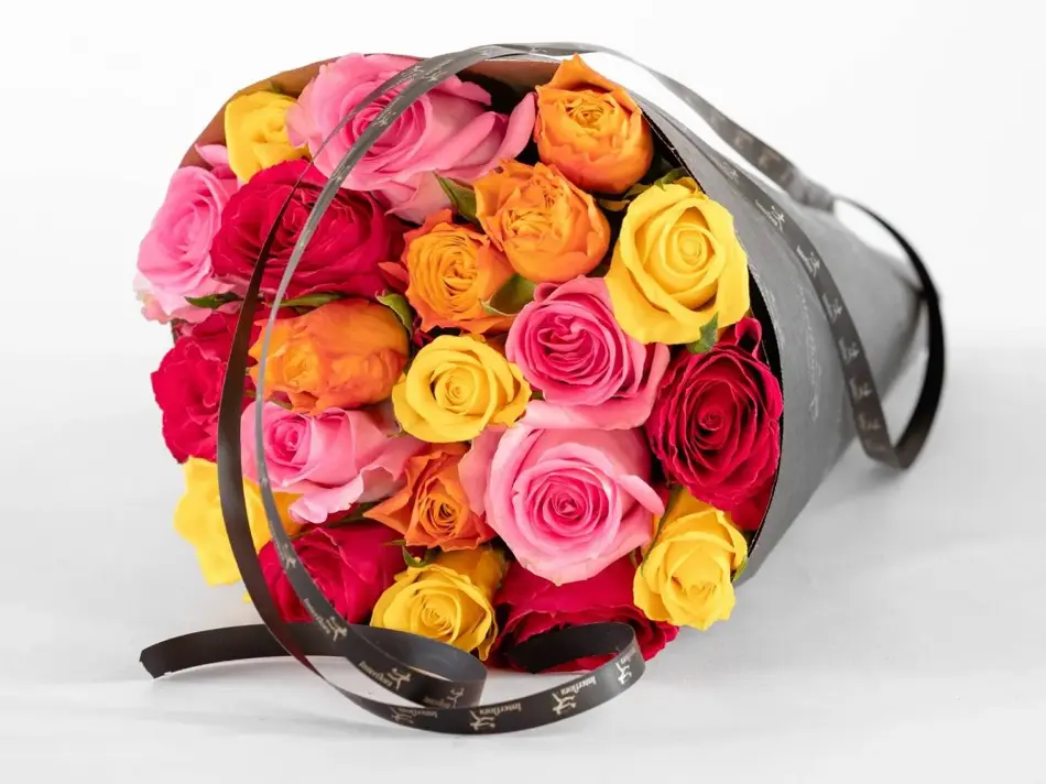 Roser i friske farger