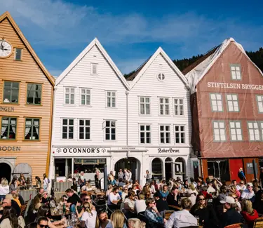 Uteområde rundt Svensgården.