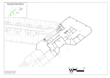 Plantegning av lokalet 3202 i kontorbygget Vika Atrium fra Thon Eiendom.
