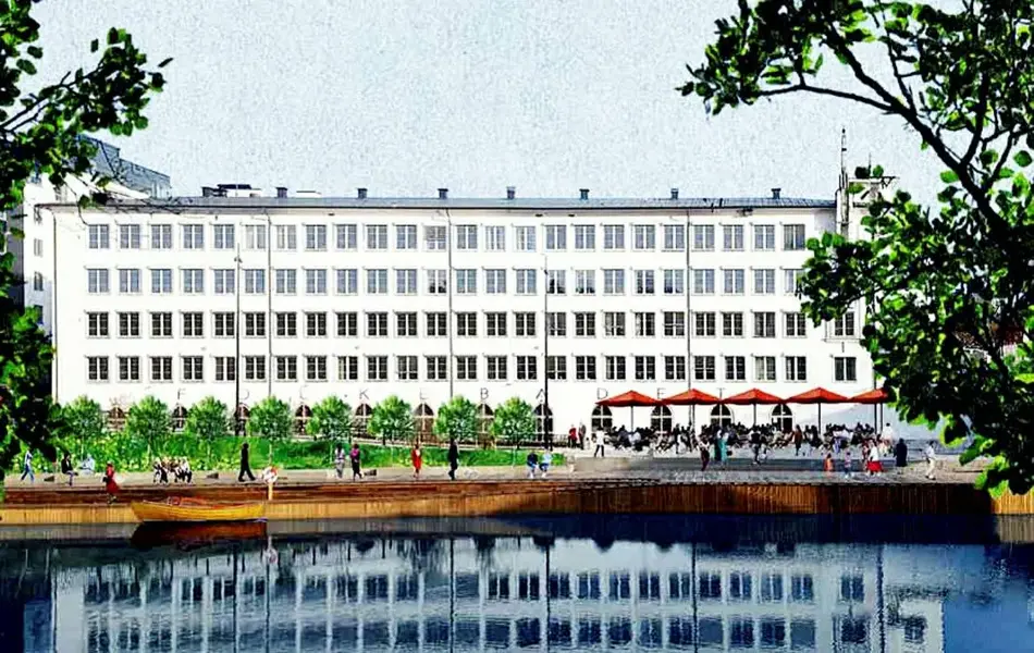 Utsiden av folkebadet 