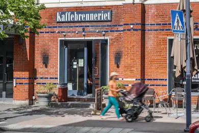 Bilde av inngangen til Kaffebrenneriet på Strømmen