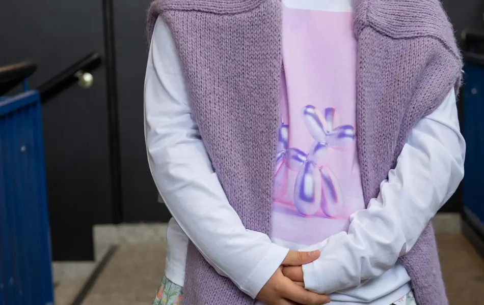 Bilde av barn i klær til skolestart