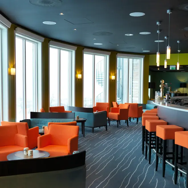 Sittegrupper i loungen på Thon Hotel Kautokeino
