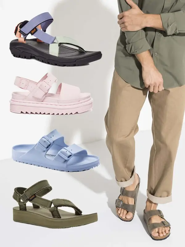 Kollasj av slippers