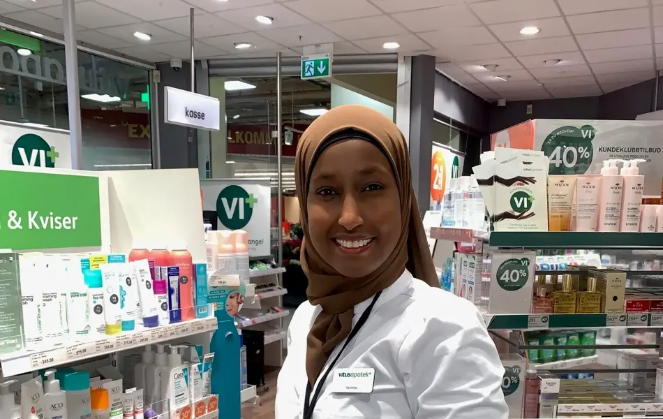 Farmasøyt viser kuldekrem