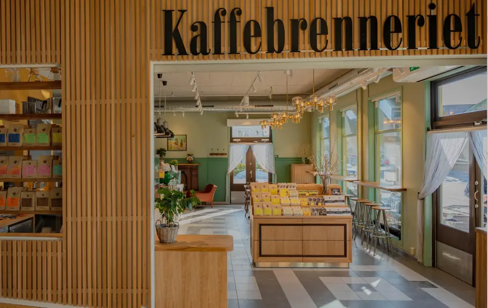Kaffebrenneriet fasade inne