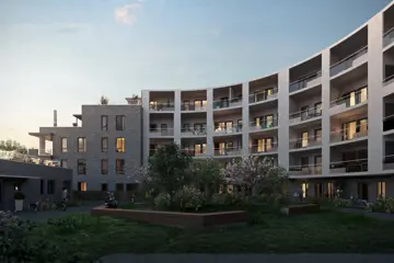 Fasadebilde av boligprosjektet Parkodden i Lillestrøm.