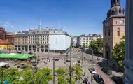 Utsikt fra Stortorvet 2 i pent sommevær