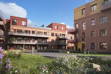 Illustrasjon av eksteriør på Heggedal Hage