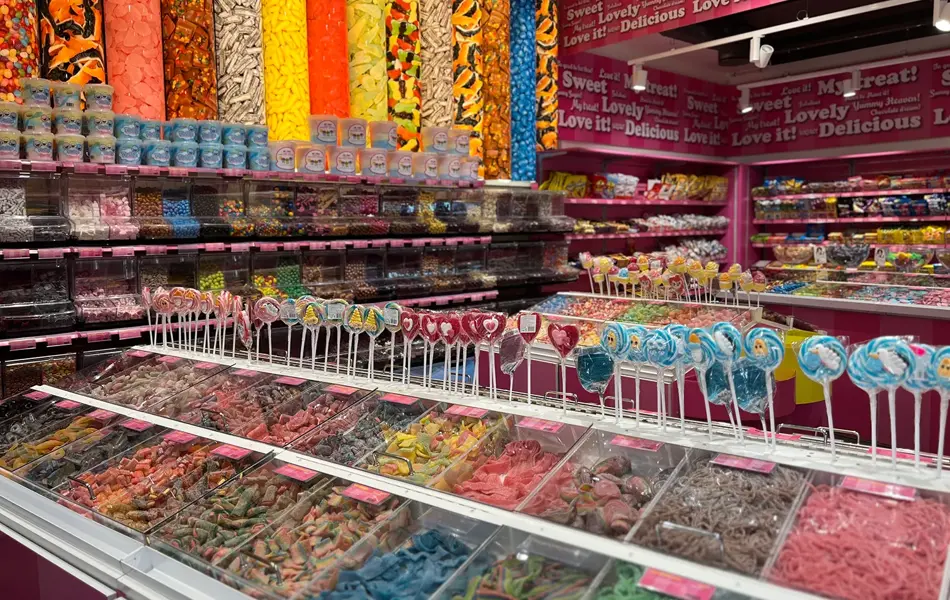 Utstilt godteri hos Yummy Heaven