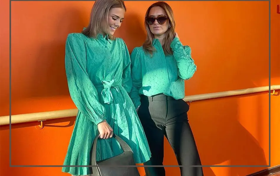 Damer i grønne klær