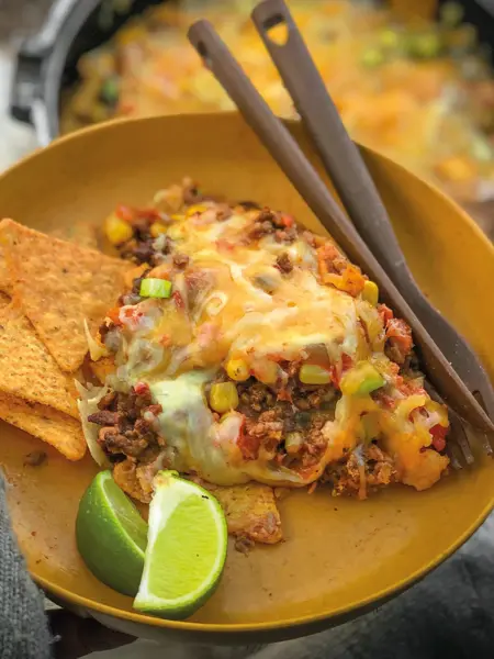 Nachos på en tallerken