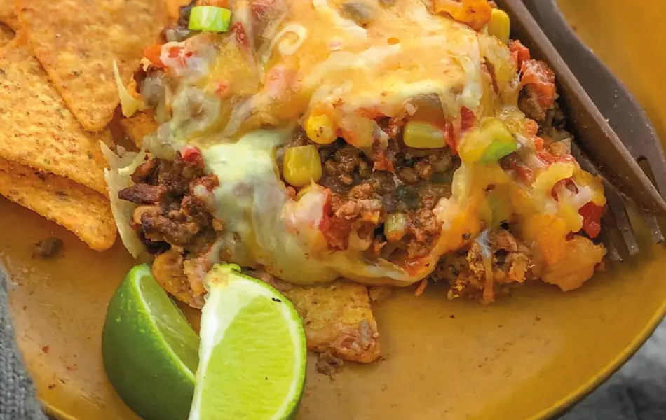 Nachos på en tallerken