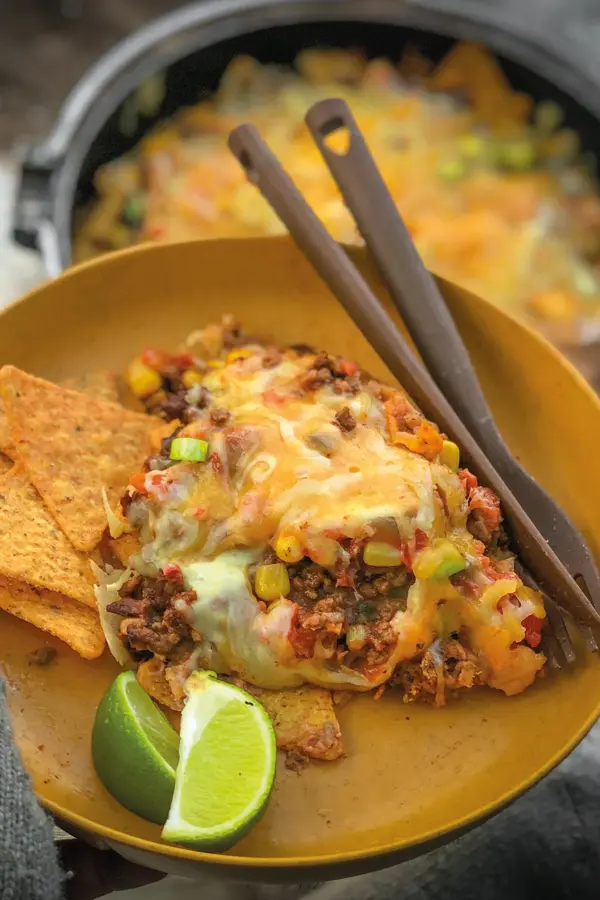 Nachos på en tallerken