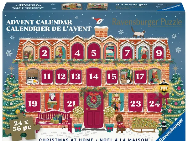 Norli Puslespill julekalender med julehus motiv