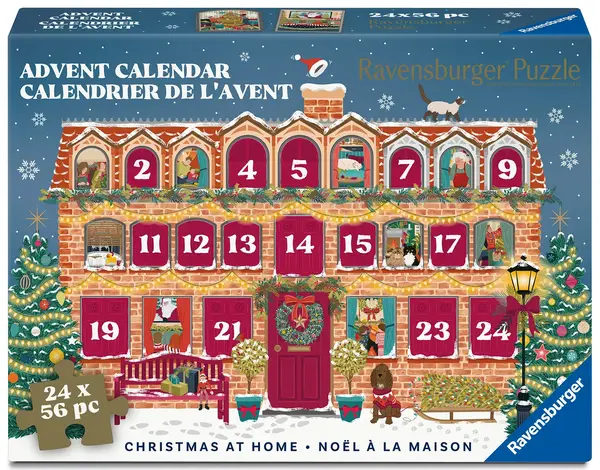 Norli Puslespill julekalender med julehus motiv