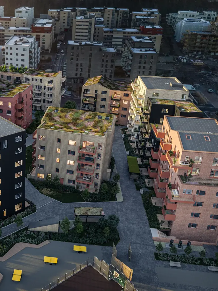 Illustrasjon av boligprosjektet Skårerløkka PREMIUM på Lørenskog.