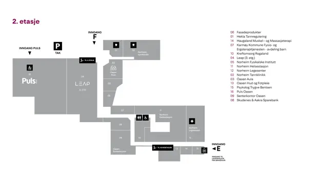 Senterkart: Thon Senter Oasen