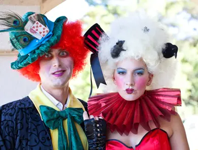 Couple ready to party on Halloween