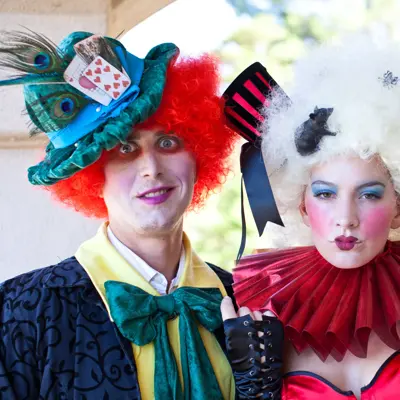 Couple ready to party on Halloween