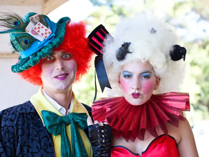 Couple ready to party on Halloween
