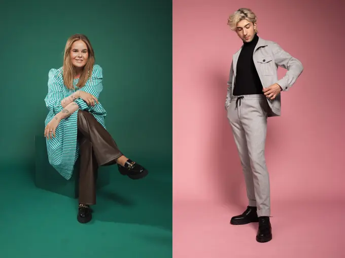 Jente og gutt viser mote