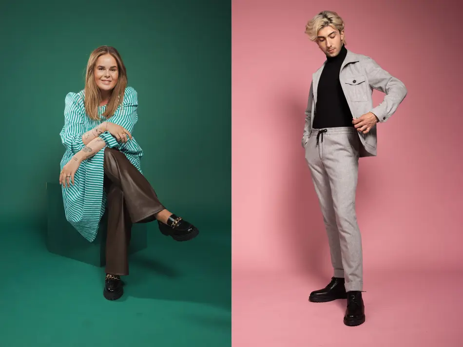 Jente og gutt viser mote