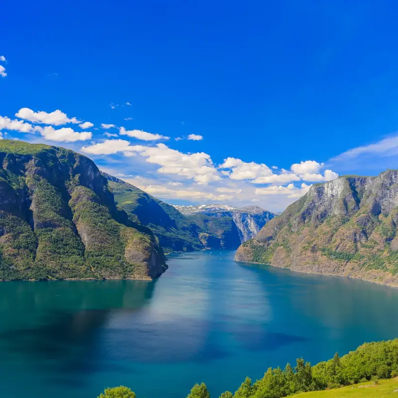 Utsikt over Aurlandsfjorden i Bergen