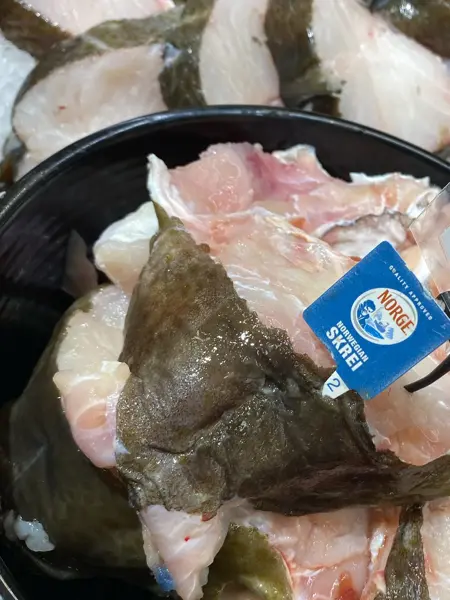 Skrei som er oppdelt