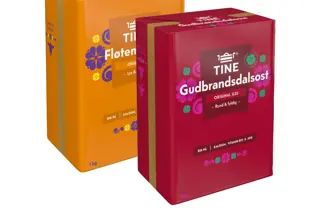 Gudbrandsdalsost og fløtemysost fra Tine.