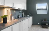 Bilde av kjøkken i en leilighet fra Saras Hage i Tromsø