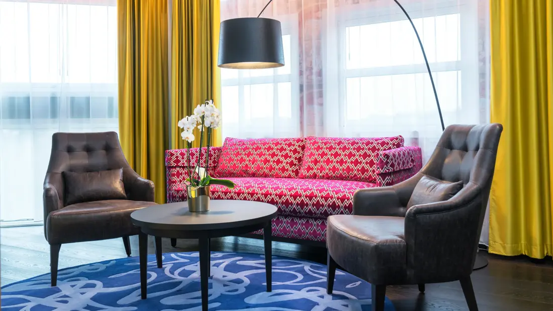 Sittegruppe i suite på Thon Hotel Bergen Airport