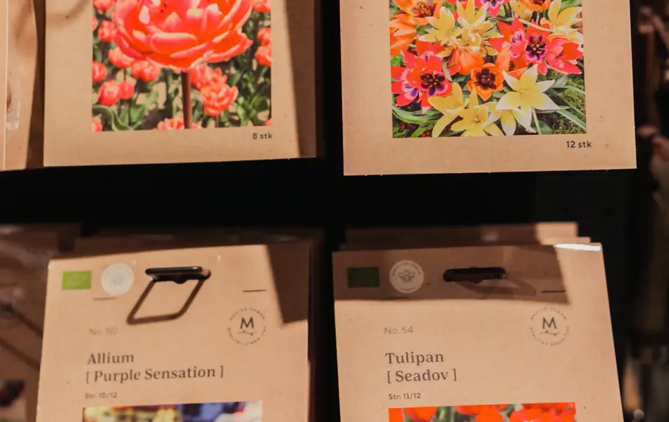 Blomster frø i pakker