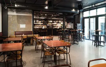 Innsiden til en kafé på Kulturhuset i Oslo