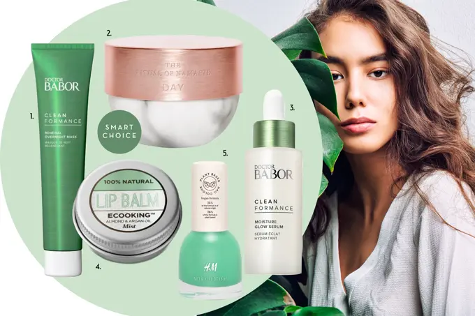 collage som viser diverse miljøvennlige hupleieprodukter