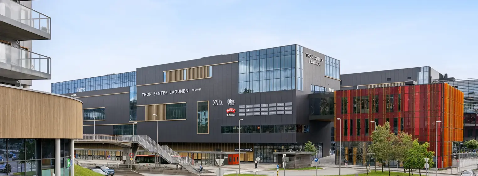 Thon Senter Lagunen fasade.