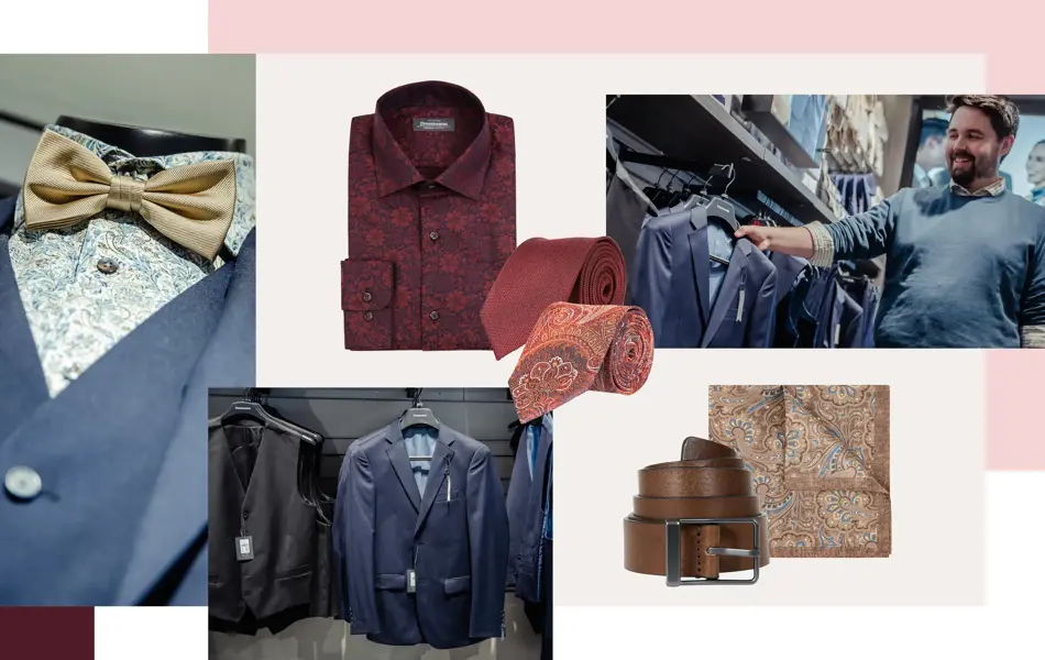 Dress, skjorter, belter og slips