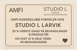 Bilde med beige bakgrunn og sort tekst