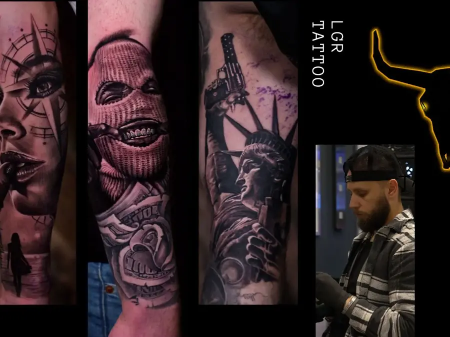 Bilde av flere tatoveringer