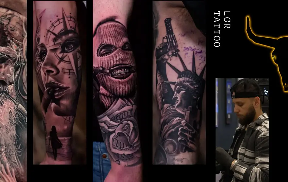 Bilde av flere tatoveringer